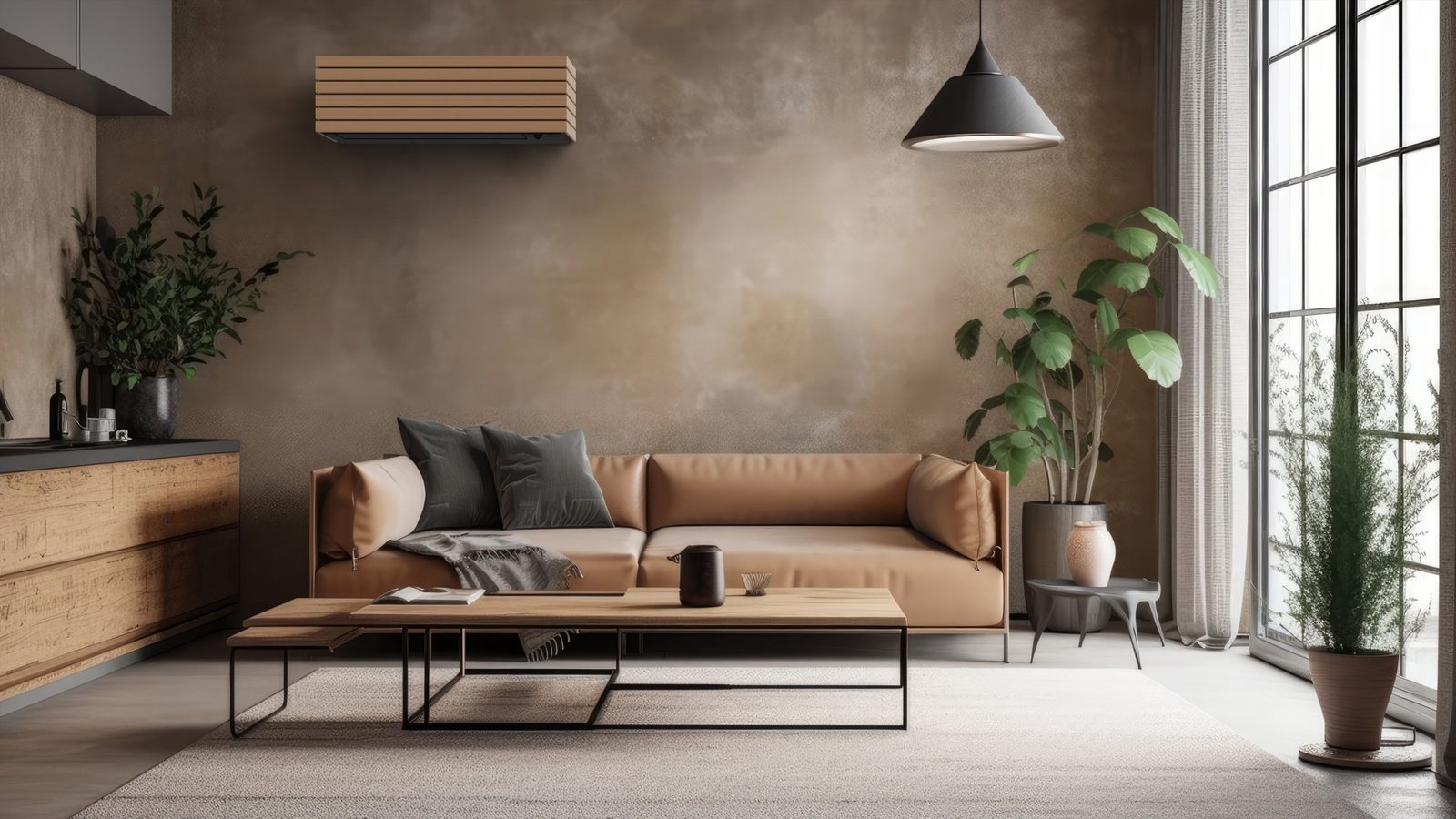 Toshiba Daiseikai 10 Wood en bois de frêne dans un salon contemporain chaleureux